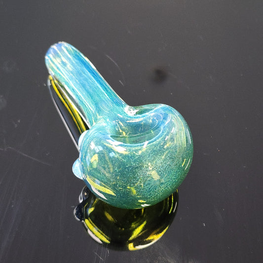 Transparent turquoise pipe