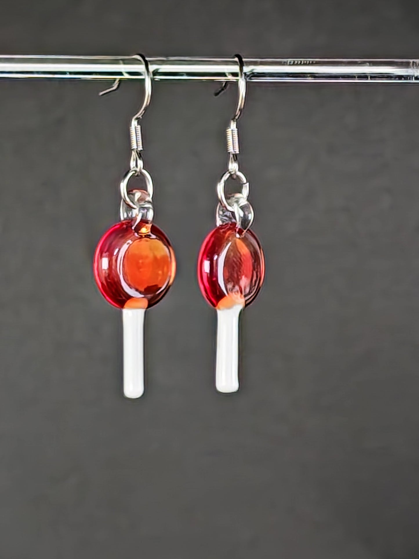 Red Lollipop Earrings