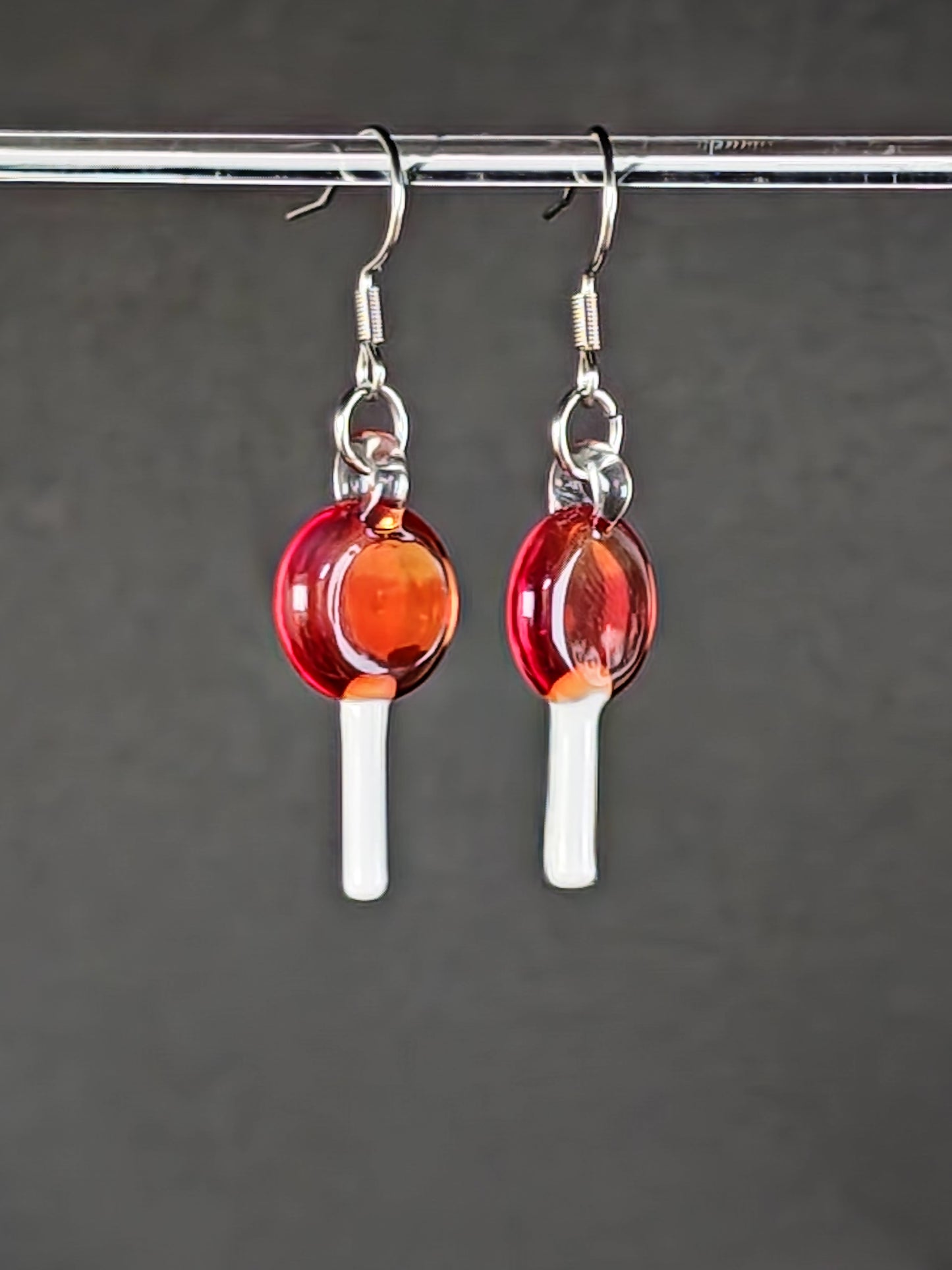 Red Lollipop Earrings