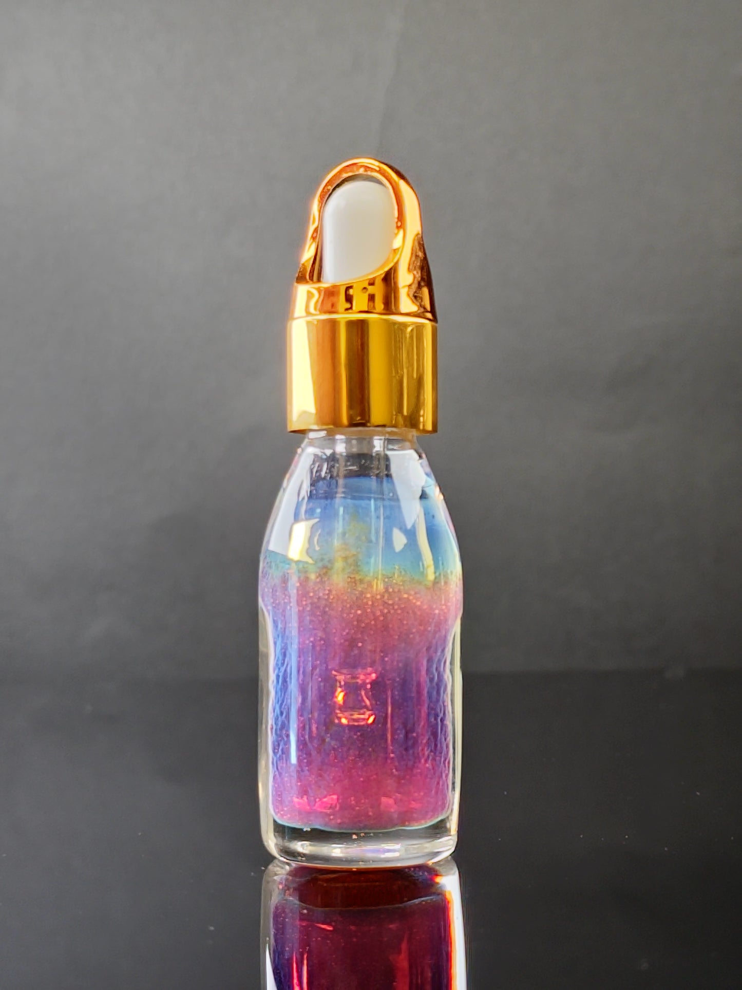 Clear/Purple Dropper Bottle