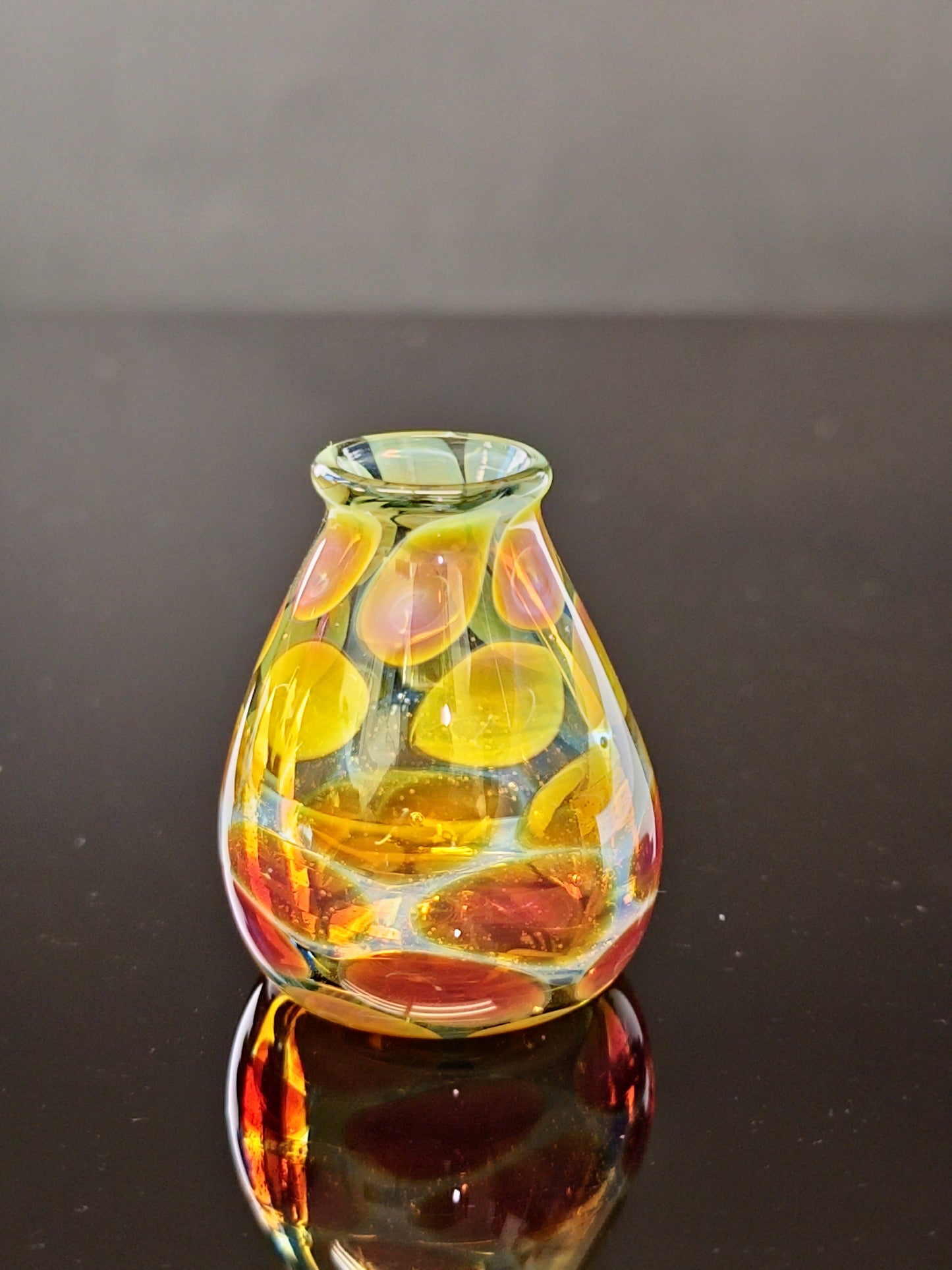 Green/Amber/Purple Mini Vase