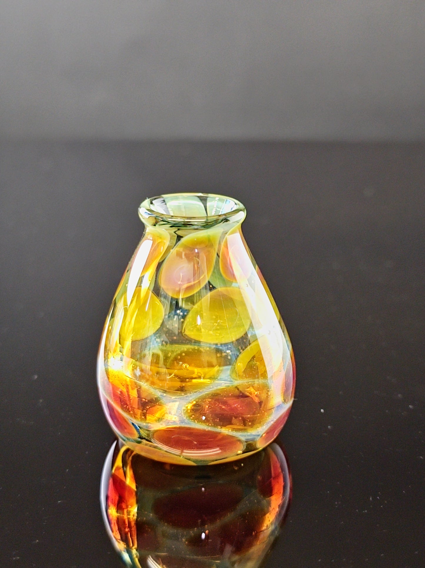 Green/Amber/Purple Mini Vase