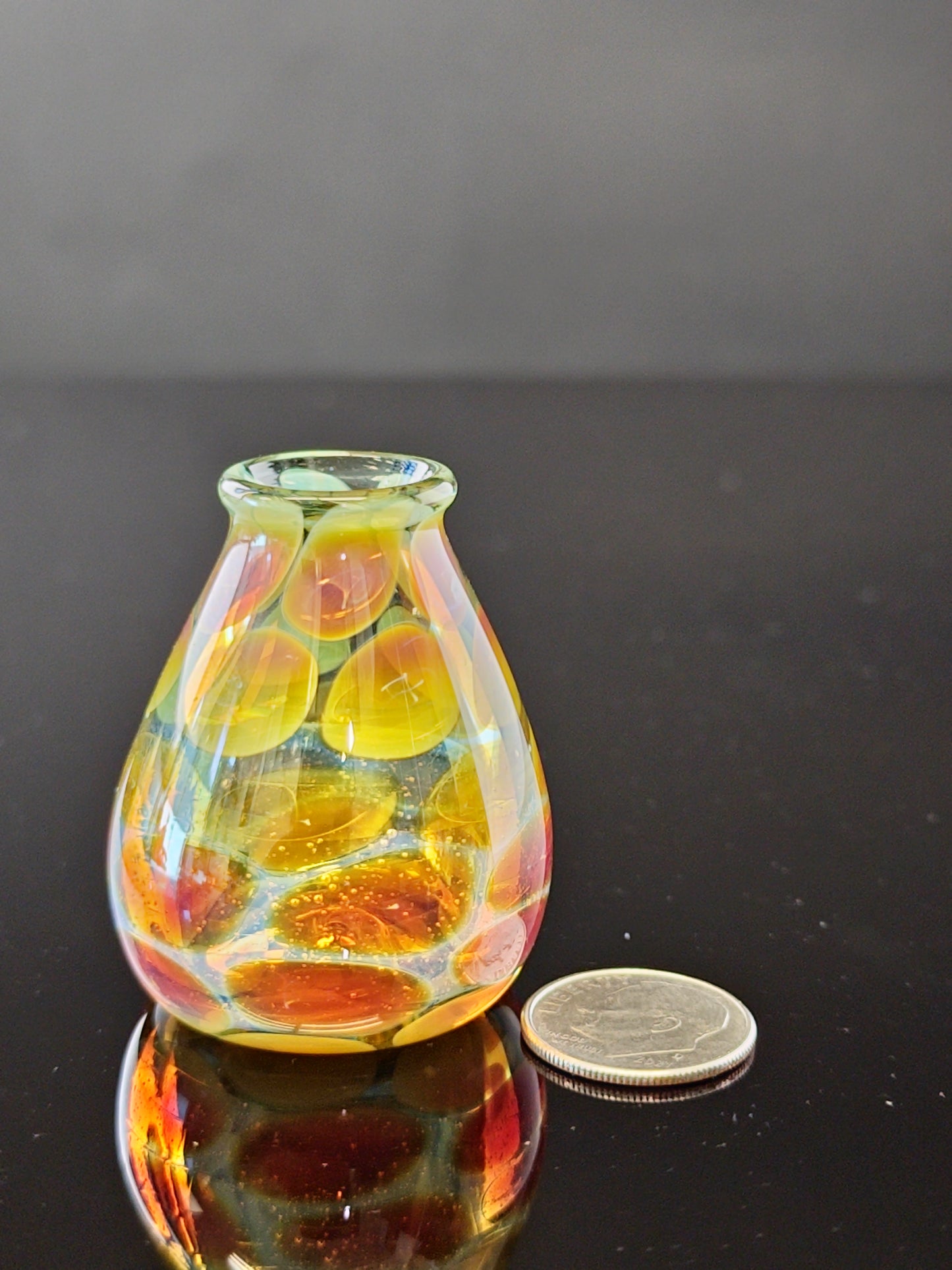 Green/Amber/Purple Mini Vase