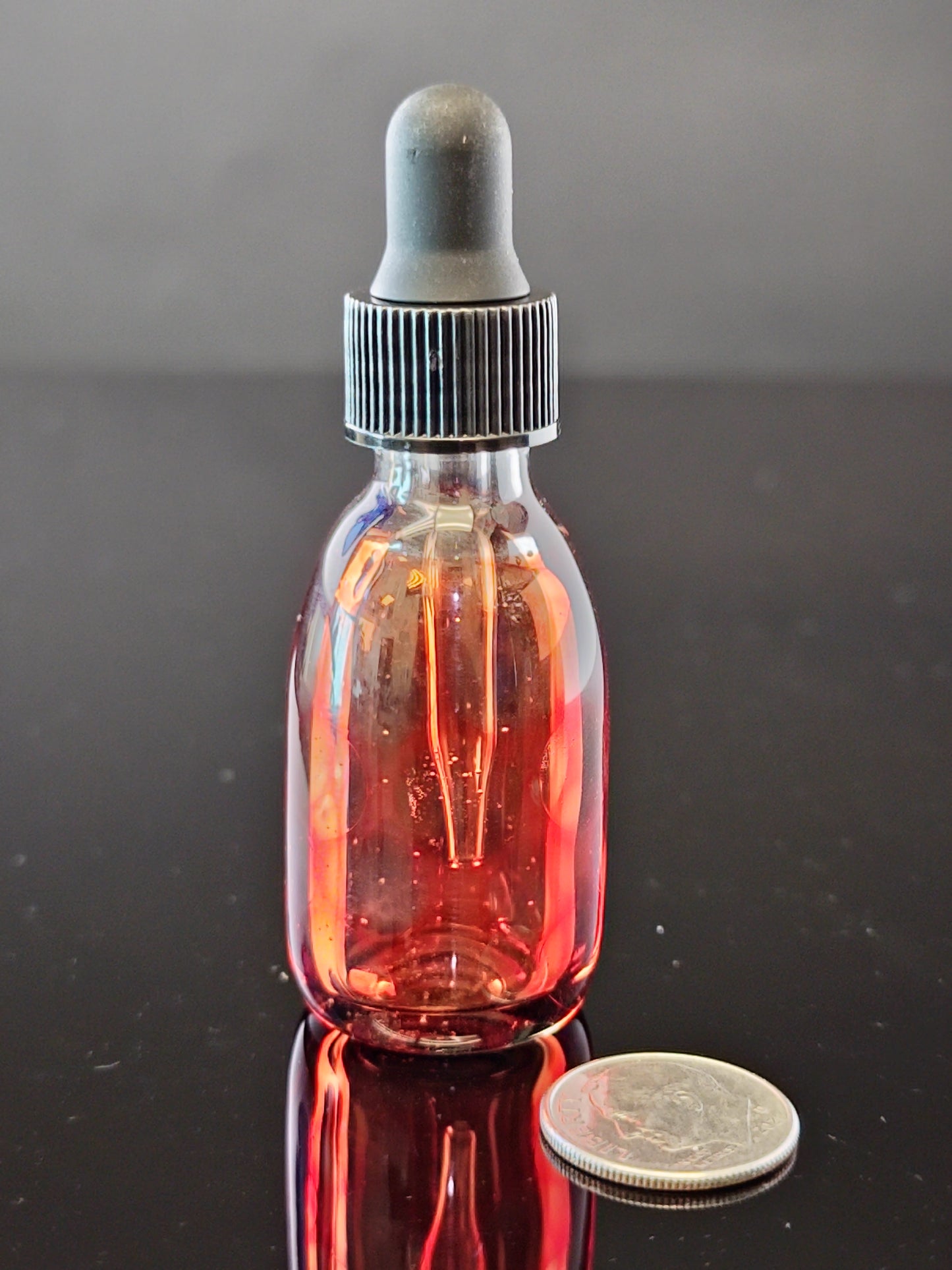 Transparent Red Vial