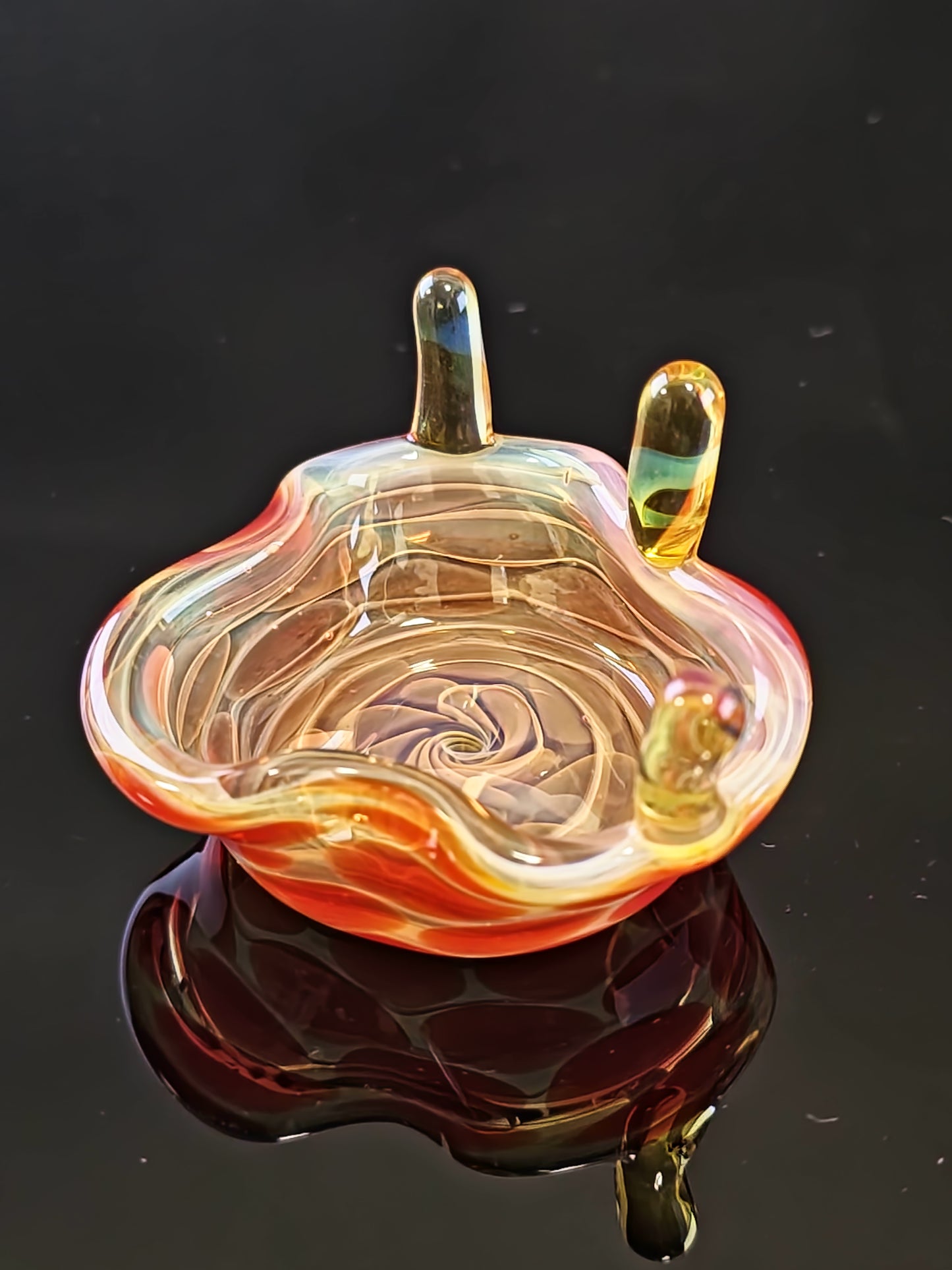 Red/Yellow Wavy Dish