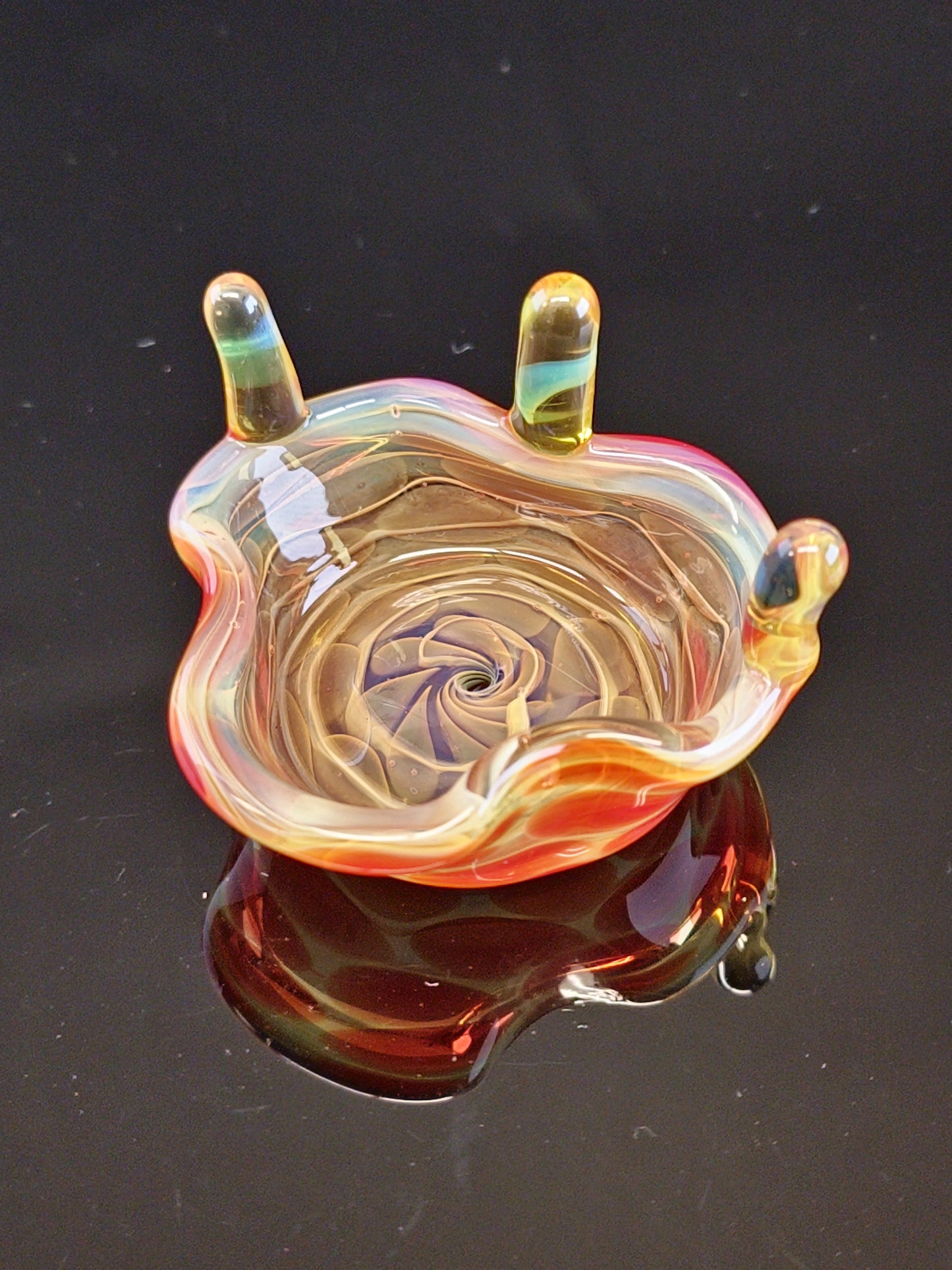 Red/Yellow Wavy Dish