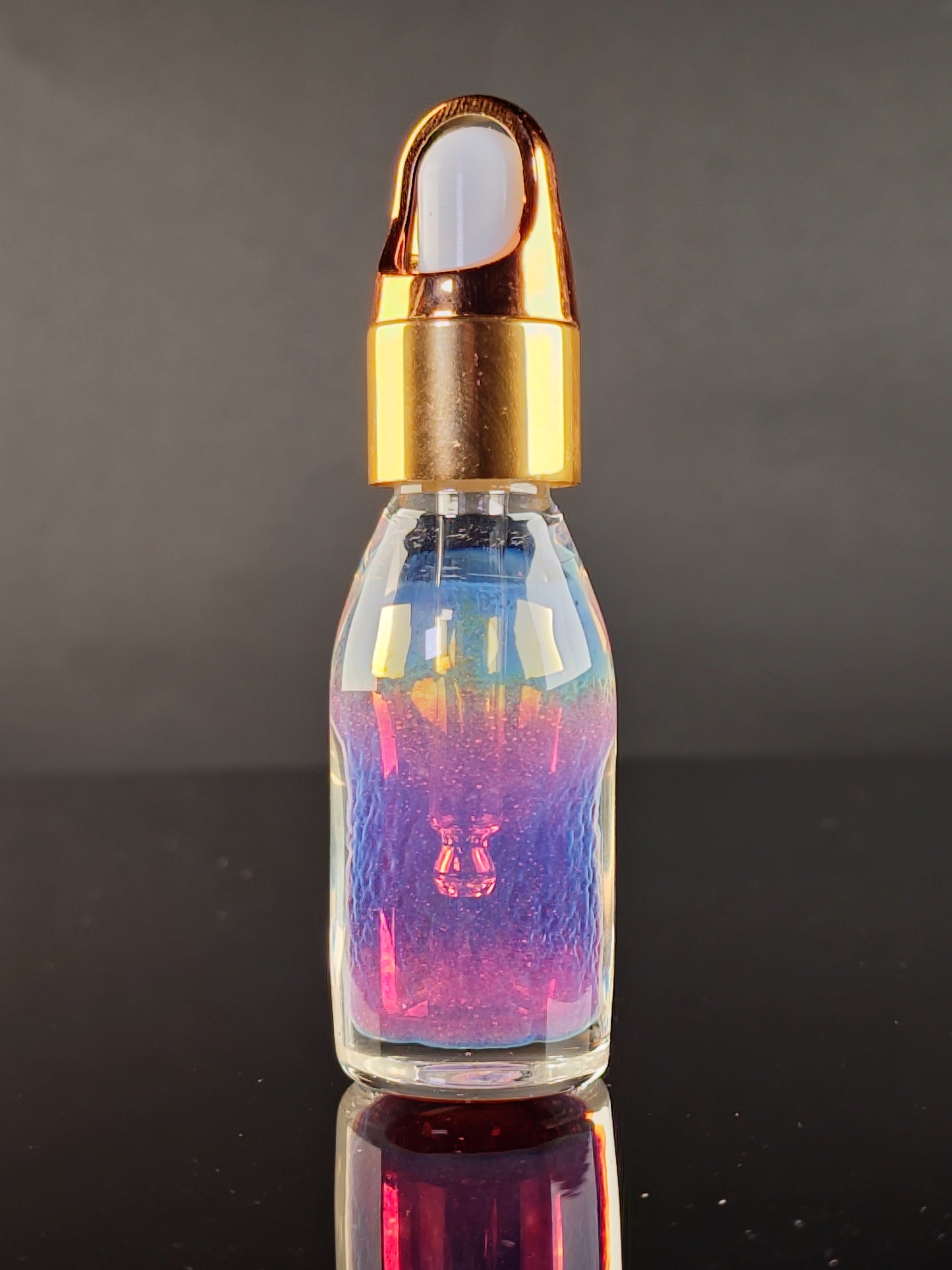 Clear/Purple Dropper Bottle