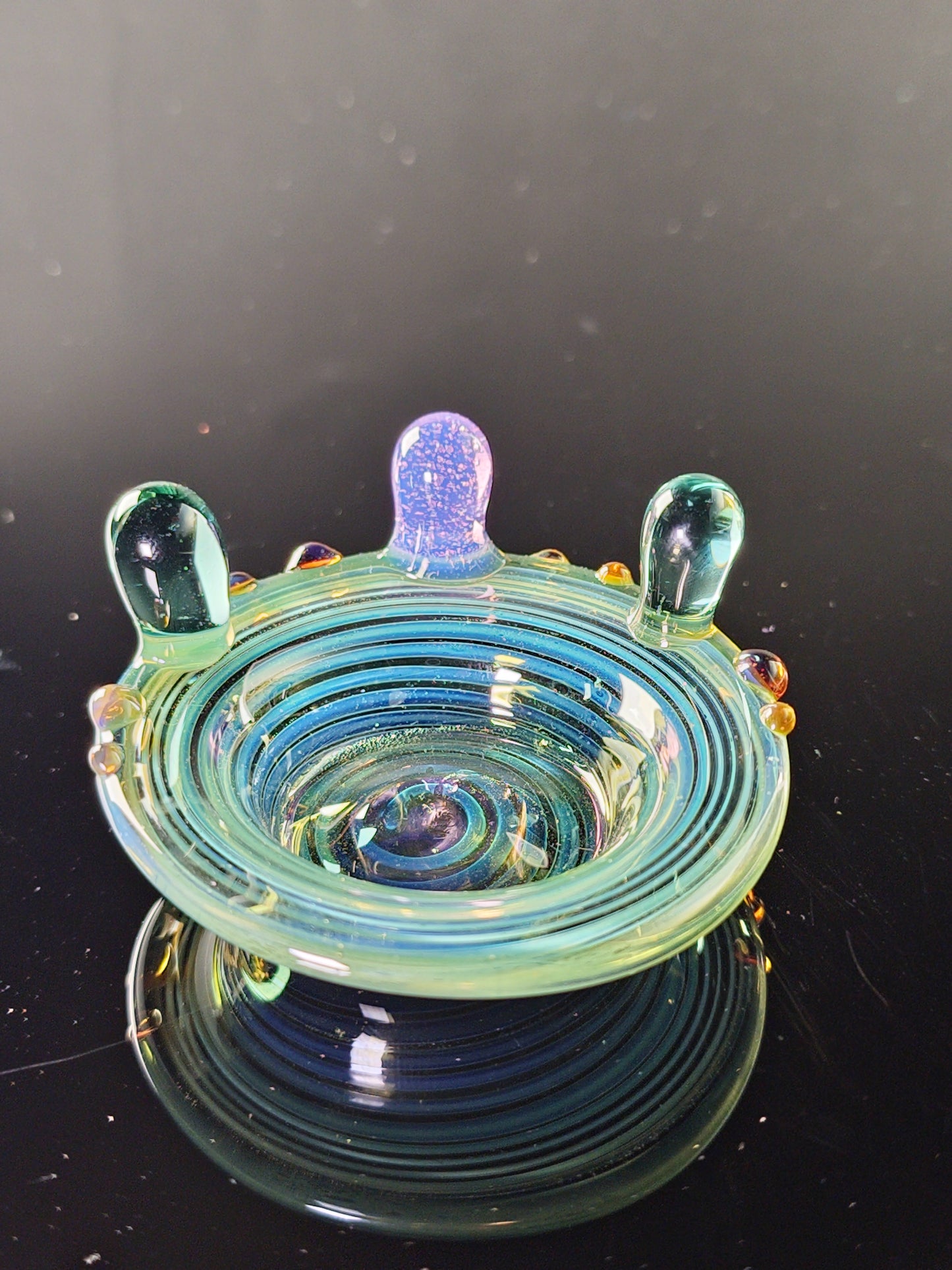 Turquoise Purple Ring Holder