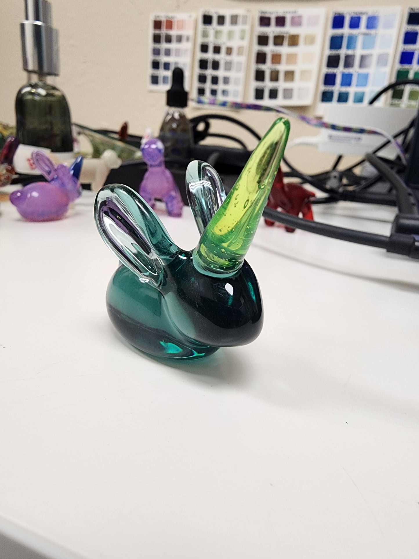 Teal/Green Unicorn Rabbit