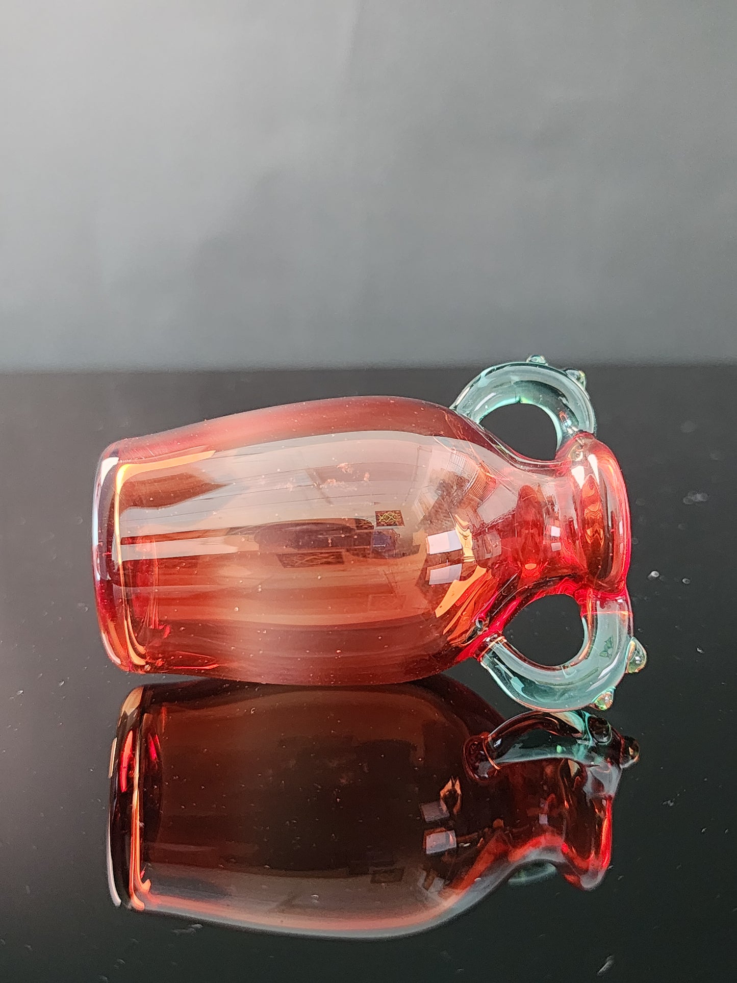 Red Bud Vase with Handles